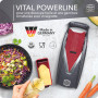 Coupe-Légumes Börner Vital (Profi Set) • 12 Styles de Coupe • Mandoline en Acier Inoxydable • Coupe Légumes avec Fonction Assais