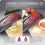 Coupe-Légumes Börner Vital (Profi Set) • 12 Styles de Coupe • Mandoline en Acier Inoxydable • Coupe Légumes avec Fonction Assais