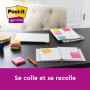 Post-it Notes Autocollantes Super Sticky, Couleurs Soulful, Pack de 6 Blocs, 90 Feuilles par Bloc, 76 mm x 76 mm - Feuillets Sup