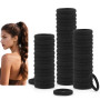 Dreamlover Élastiques à Cheveux, 50 Pièces de Chouchous Cheveux Noirs pour Femmes et Hommes, Attaches pour Queue de Cheval