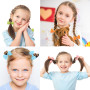 30 Pièces ChouChou Noeud Papillon Accessoires de Cheveux pour Filles,Bébé arcs élastiques à cheveux avec ruban gros-grain,pour l