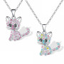 MIRKUZI Colliers pour fille Colliers 2 pièces, colliers de chat mignons pour filles, pendentifs de chat, cadeaux de Noël, cadeau