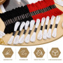 Lot de 14 brins de fil à broder noir de 120 yards en coton pour point de croix, idéal pour les bracelets d'amitié et les travaux