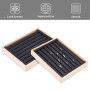 nbeads 2 Pcs Plateau de Présentoirs à Anneaux en Cuir PU, 7 Fentes Anneau Boucle d'oreille Support de Stockage Bracelets Collier
