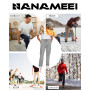NANAMEEI Pantalon Cargo Homme avec 6 Poches Version Épaissie Pantalons de Travail Taille Elastique Casual Baggy Homme