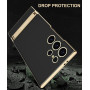 SOUTEM Coque en Cuir Végétalien pour Samsung Galaxy S24 Ultra avec 4 Modes de Béquille Réglable, Fin Flexible Prise Souple Prote