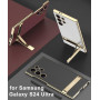 SOUTEM Coque en Cuir Végétalien pour Samsung Galaxy S24 Ultra avec 4 Modes de Béquille Réglable, Fin Flexible Prise Souple Prote