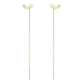 Boucles D'oreilles Boho Longues Étoiles Boucles D'oreilles Cristal Boucles D'oreilles Pendantes Longues Chaînes Boucles D'oreill