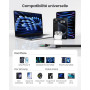 INIU Câble USB C, 2m 100W PD 5A Cable USB C Charge Rapide QC 4.0 Chargeur Type C Nylon Tressé pour iPhone 16 15 Samsung S23 Ultr