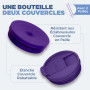 IRON °FLASK Mug Isotherme avec Paille et Poignée - 1.2L - Gobelet Isotherme en Inox À Double Paroi - Tasse Anti-fuite Sous Vide