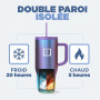 IRON °FLASK Mug Isotherme avec Paille et Poignée - 1.2L - Gobelet Isotherme en Inox À Double Paroi - Tasse Anti-fuite Sous Vide
