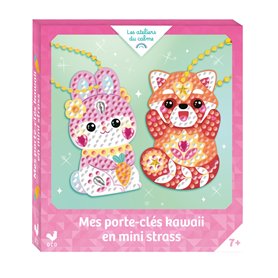 Mes porte-clés kawaii en mini strass - mini boîte avec accessoires Mes porte-clés kawaii en mini strass - mini boîte avec accessoires