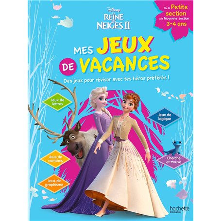 Disney - La Reine des neiges 2 -De la Petite Section à la Moyenne Section -Mes jeux de vacances 2025