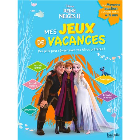 Disney - La Reine des neiges 2 -De la Moyenne Section à la Grande Section- Mes jeux de vacances 2025