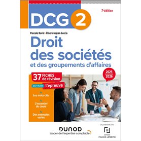 DCG 2 - Droit des sociétés et des groupements d'affaires - Fiches 2025-2026 DCG 2 - Droit des sociétés et des groupements d'affaires - Fiches 2025-2026