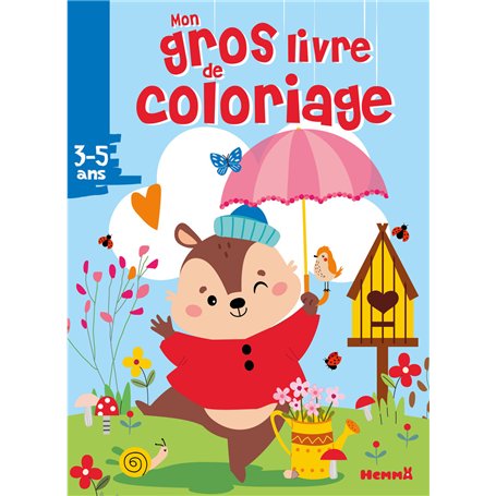 Mon gros livre de coloriage (Ecureuil ombrelle)