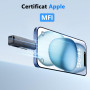 Clé USB pour iPhone 256 Go, Mfi Certified Lightning Mémoire Externe Pen Drive Stylo USB 3 en 1 pour iPhone, iPad, iOS, Macbook,