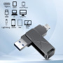 Clé USB pour iPhone 256 Go, Mfi Certified Lightning Mémoire Externe Pen Drive Stylo USB 3 en 1 pour iPhone, iPad, iOS, Macbook,