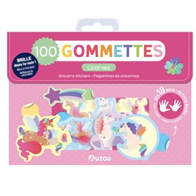 Ma pochette de 100 gommettes Licornes - qui brillent dans le noir Ma pochette de 100 gommettes Licornes - qui brillent dans le noir