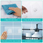 Lot De 4 Adhésifs De Rechange pour Support De Douche Crochets Adhésifs Puissants pour Support De Douche D'angle Étagère De Salle