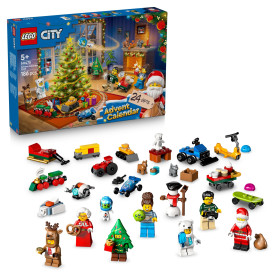 LEGO City Le Calendrier de l'Avent 2025 - Jeu pour Garçon ou Fille dès 5 Ans - Compte à Rebours Avant Noël avec 24 Surprises Don
