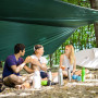 Bessport Camping Bâche Anti-Pluie PU 3000mm Imperméable Tarp Rain Fly Toile de Tente Parasol Abri de Survie Tous Temps pour exté