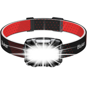 Blukar Lampe Frontale Rechargeable, 2000LM Super Lumineux Étanche Léger Torche Frontale LED Puissante avec Voyant Rouge, 8 Modes Blukar Lampe Frontale Rechargeable, 2000LM Super Lumineux Étanche Léger Torche Frontale LED Puissante avec Voyant Rouge, 8 Modes