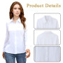 MUNSKT Chemise Blanche Femme,Bouton Chemise Manche Casual Longue,Style de Base Suitable for Office Business