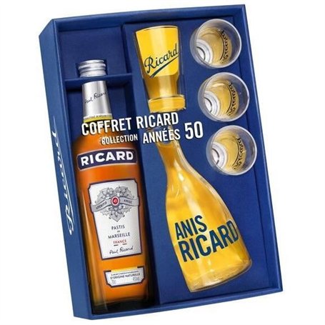 Coffret Ricard - Pastis de Marseille - Années 50 - Apéritif anisé - 45