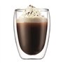 BODUM CHAMBORD Set cafetiere a piston - 8 tasses -  1L - Gris - Avec 2 verres double paroi Pavina 0,35l
