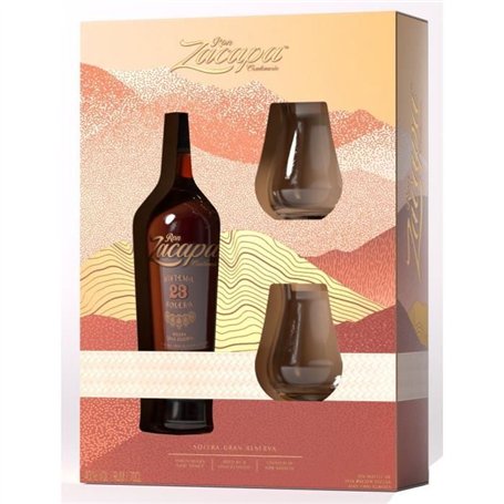 Coffret Zacapa Solera Gran Reserva 40° 70cl + 2 verres