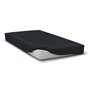 Drap housse - HOME LINGE PASSION - HP72107 - Microfibre 82 g - 140 x 190 cm - Bonnet 30 cm - Noir