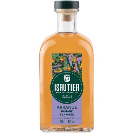 Rhum Isautier - Arrangé Banane Flambée - Rhum arrangé - La Réunion - 40%vol - 50cl
