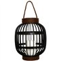 Lanterne solaire décorative - LUMISKY - FIDJY - H30 cm - Poignée en corde effet bougie - LED blanc chaud