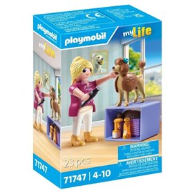PLAYMOBIL 71747 Toiletteuse avec caniche et accessoires