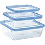 Lot de 3 Boîtes de conservation avec couvercle - PYREX - Zero Plastic - Verre - Rectangulaire - 0.8/1