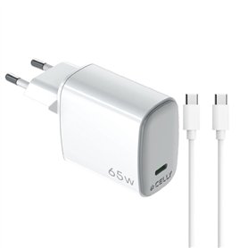 Chargeur mural Celly UPTC1USBC65WCTC Blanc Chargeur mural Celly UPTC1USBC65WCTC Blanc
