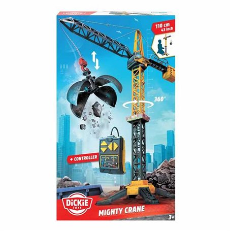 Grue de jouet Smoby Mighty Crane Télécommandé Jaune Gris