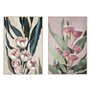 Cadre Home ESPRIT Vert Rose Fleurs Moderne (2 Unités)