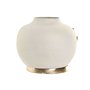 Vase Home ESPRIT Blanc Doré Aluminium Moderne 19 x 19 x 18 cm