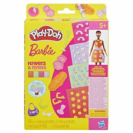 Pâte à modeler en argile Play-Doh Barbie FLowers & Florals Multicouleur
