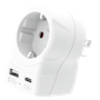 Adaptateur voyage USB A + USB C PD Europe vers USA Blanc Skross