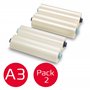 GBC 3400931EZ Rouleau de Film de Plastification 305 mm x 60 m 2 x 125 Microns Brillant