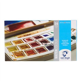 Van Gogh Aquarellkasten, Kunststoffkasten 24 Näpfe Van Gogh Aquarellkasten
