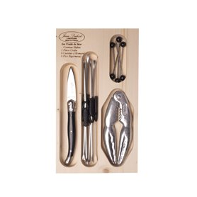 Laguiole Jean Dubost 97916 Coffret Set Fruits de Mer Couteau Huître 6 Curettes Homards 6 Pics 1 Pince Crabe Laguiole Jean Dubost 97916 Coffret Set Fruits de Mer Couteau Huître 6 Curettes Homards 6 Pics 1 Pince Crabe