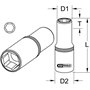 KS Tools 917.1252 Douille hexagonale classique profonde 1/2" 22 mm