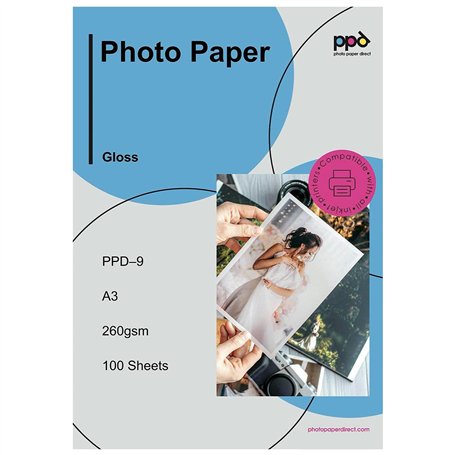PPD 100 Feuilles x A3 Papier Photo Brillant Premium