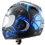protectWEAR - Casque de moto Dragon bleu design H 510-11 - L