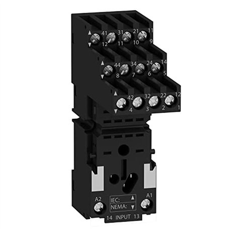 Schneider Electric - Zelio Relay RXM - embase contacts séparés - RXM4 - racc connecteurs à vis - RXZE2S114M