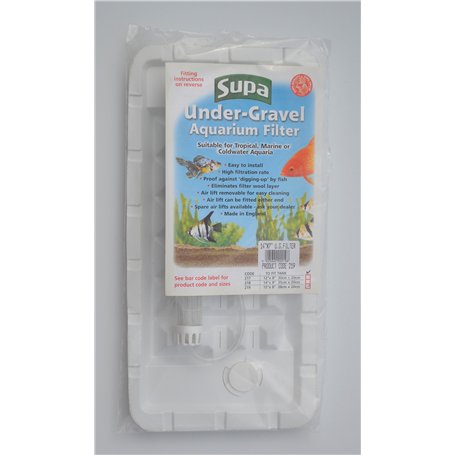 Supa Filtre d'aquarium sous Gravier - 35 x 17 cm - Convient pour Les Aquariums tropicaux
